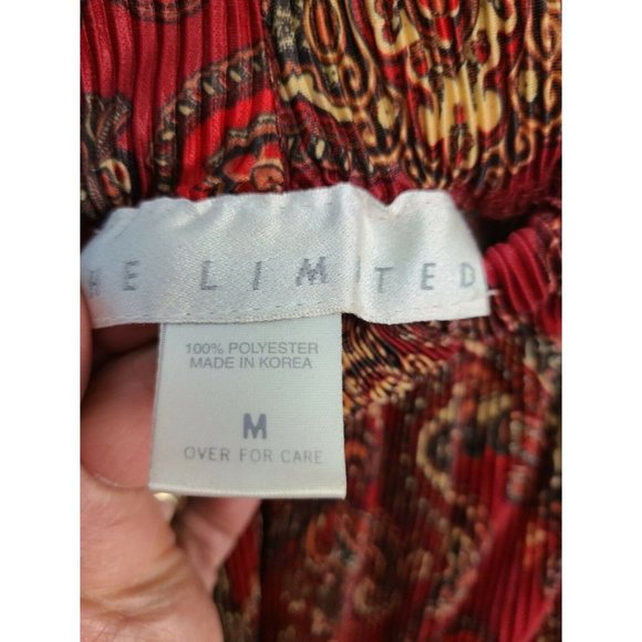 THE Limited Pants Red BOHO Wide Leg Pull On Casual - Picture 9 of 11